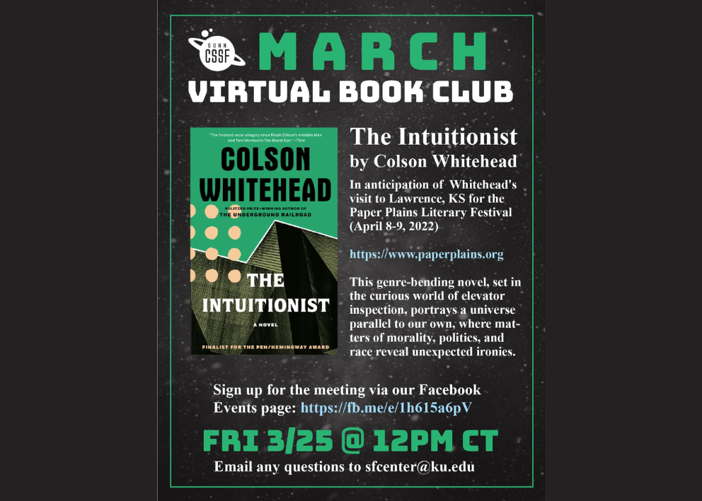 March Book Club: "The Intuitionist" by Colson Whitehead
